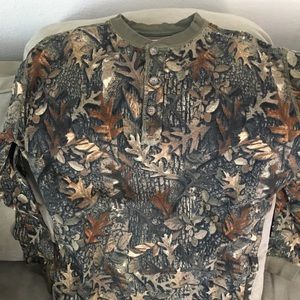 Camouflage print Henley